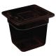 Vogue Black Polycarbonate 1/6 Gastronorm Container 65mm U469