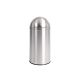 Bolero Stainless Steel Push Top Bullet Bin Silver 40Ltr U803