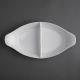 Olympia Divided Oval Eared Dishes 290 x 160mm (Pack of 6) Y100