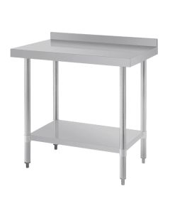900x800 Commercial Stainless Steel Table Food Grade Work Splashback Bench 0900-8-WBB HY