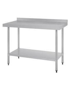 1200x800 Commercial Stainless Steel Table Food Grade Work Splashback Bench 1200-8-WBB HY