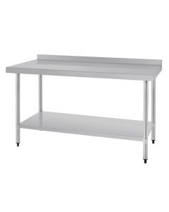 1500x800 Commercial Stainless Steel Table Food Grade Work Splashback Bench 1500-8-WBB HY