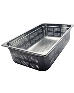 1/1 Bain Marie Trays, 200mm Gastronorm Pans Steam Perforated Pans