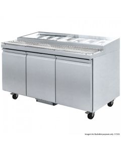 PWB180 Three Door Deluxe Pizza Prep Bench