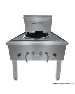 Stainless Steel Waterless Lpg Gas Single Wok - WW-1L