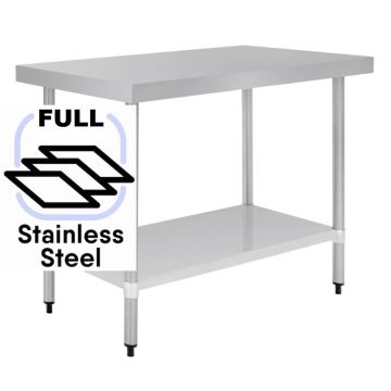 1200x600 Commercial FULL Stainless Steel Table Food Grade Work Bench 1200-6-WBS HY