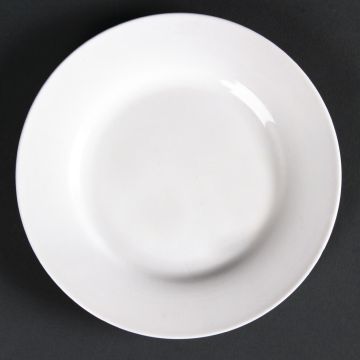 Lumina Fine China (Pack of 6) Wide Rim Round Plates 175mm CD622