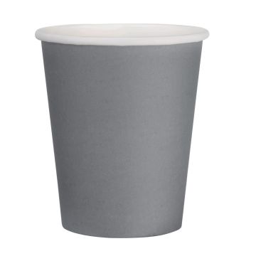 Fiesta Takeaway Coffee Cups Single Wall Charcoal 225ml (Pack of 1000) GP415