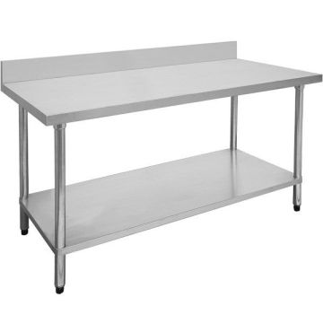 1200x400 Narrow Stainless Steel Food Grade Work Bench Splashback 1200-4-WBB HY
