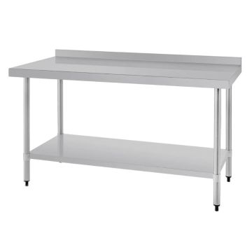 1500x600 Commercial Stainless Steel Table Food Grade Work Splashback Bench 1500-6-WBB HY