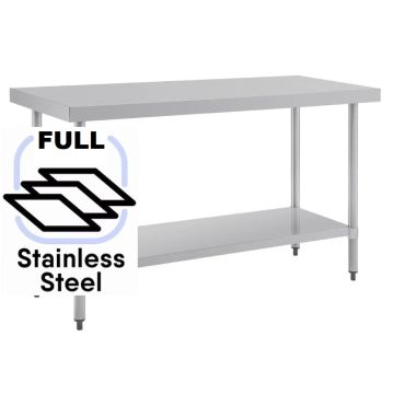 1500x700 Commercial FULL Stainless Steel Table Food Grade Work Bench 1500-7-WBS HY