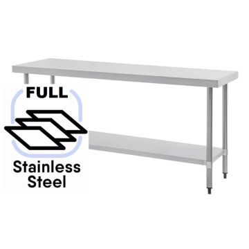 1800x400 Narrow Commercial FULL Stainless Steel Table Food Grade Work Bench 1800-4-WBS HY