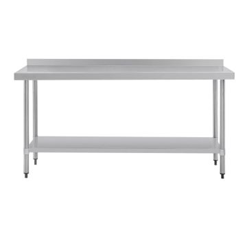 1800x700 Commercial Stainless Steel Table Food Grade Work Splashback Bench 1800-7-WBB HY