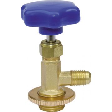 Hand Operated Refrigerant Grip Universal Can Tap Valve Nickel Plating