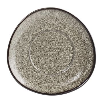 Olympia Mineral Triangular Cappuccino Saucer Grey Stone 150mm (Pack of 6 only) DF182