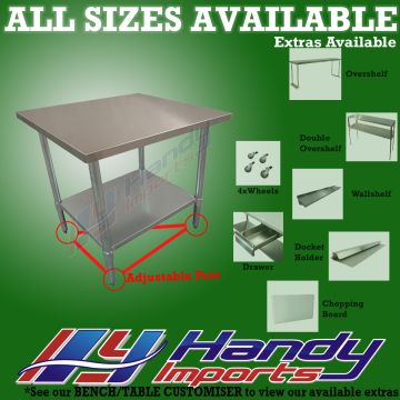 762 X 762mm Stainless Steel #430 Bench