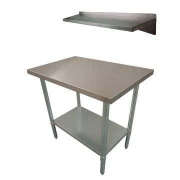 92X76cm #430 Bbq Cafe Trolley Stainless Steel Bench,1 Wallshelf ,1 Undershelf