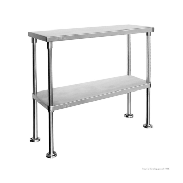 Modular Systems Double Tier 400mm Deep Workbench Overshelf 750mm High - WBO2-1800-400