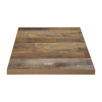 Bolero Pre-Drilled Square Table Top Urban Dark 600mm DR821