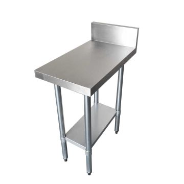 Fed Premium 304 Grade Stainless Steel Work Bench With Undershelf & Splashback 700 Deep - WBB7-0300/A