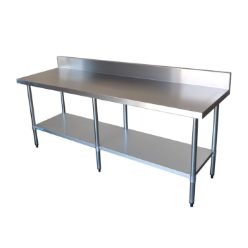 Fed Economic 304 Grade Stainless Steel Tables With Splashback 600 Deep 2100-6-WBB