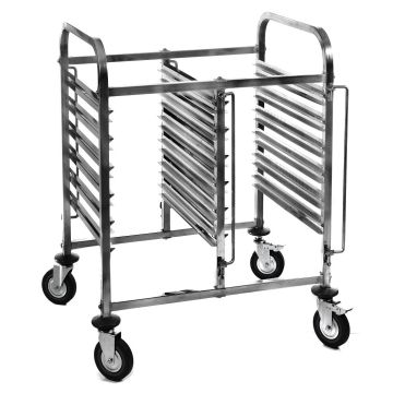 Double 6 Level Bakery Trolley Suits Tray Size 40X60cm. Capacity 12 Trays