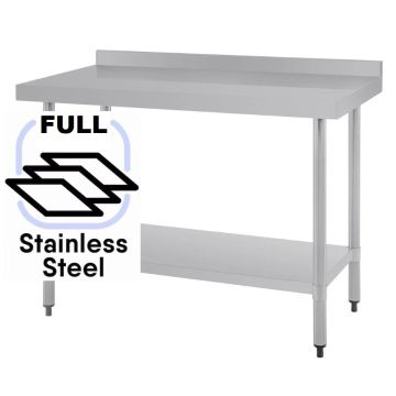 900x400 Narrow FULL Stainless Steel Food Grade Work Bench Splashback 0900-4-WBBS HY