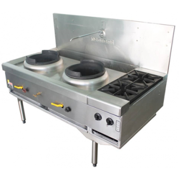 Goldstein CWA2B2 - 2 Hole Gas Wok and 2 Side Burners