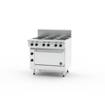 Goldstein PE6S28-X Electric Oven Range, 6 Solid Plates, Static Oven