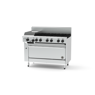 Goldstein PF12G640-X - 6 Burner Gas Cooktop with 305mm Griddle and 1010mm Oven