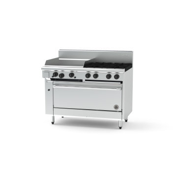 Goldstein PF24G440FF-X 4 Burner + 610mm Griddle, Gas Fan Forced Oven