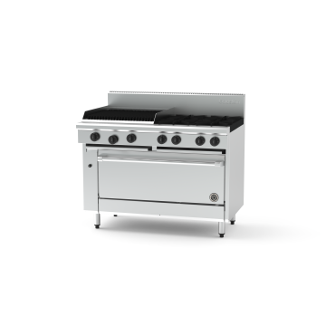 Goldstein PF24Q440EFF-X 4 Burner + 610mm Chargrill, Electric Fan Forced Oven