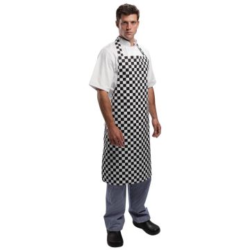 Whites Bib Apron Black and White Check A275