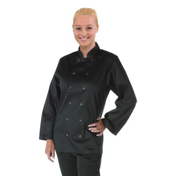 Whites Vegas Chefs Jacket Long Sleeve Black XL A438-XL
