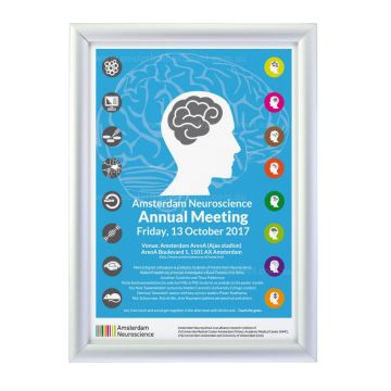 A4 Silver Square Corner Snap Frame 25mm