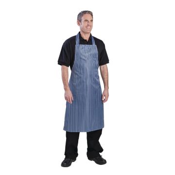 Whites Waterproof Bib Apron Blue Stripe A580