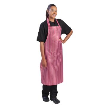 Whites Waterproof Bib Apron Red Stripe A581