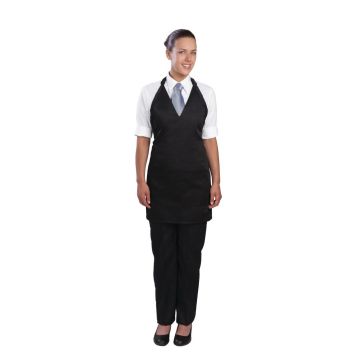 Whites V Neck Service Apron B128