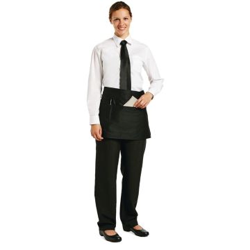 Whites Short Bistro Apron Black B131