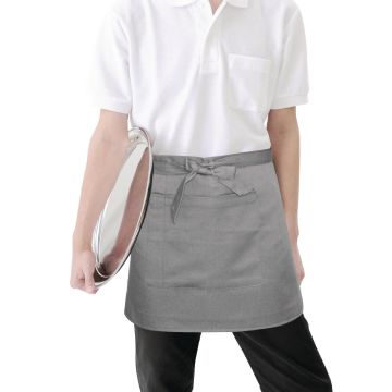 Whites Short Bistro Apron Charcoal B157