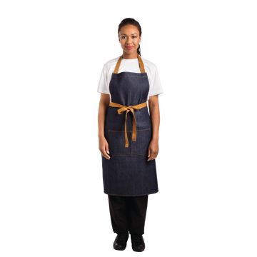 Whites Bib Apron Blue Denim - 700 x 1000mm B980
