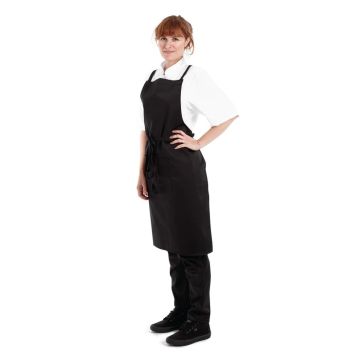 Whites Southside X-Cross Back Bib Apron Black B987