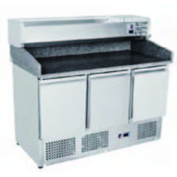 Atosa Three Doors Pizza Table Fridge Without Top Vrx 1365mm ESL3852