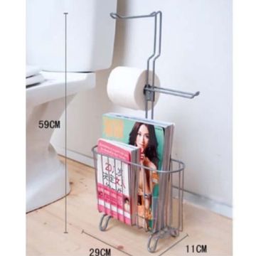 Multi-Function Storage Rack Tissue Holder Magazine Bathroom Rack