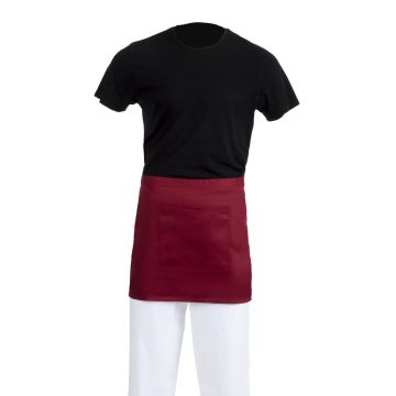 Whites Short Bistro Apron Burgundy BB177