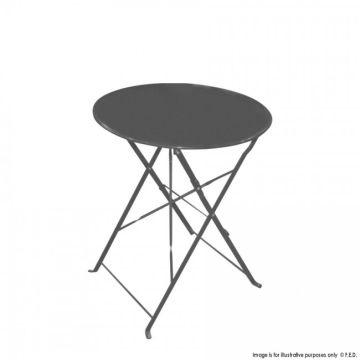 Bistro Table Folded Round 600mm Gery Wd-S105Tgr