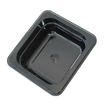 Robinox Black Polycarbonate Gastronorm Pan - 1/6 Size, 65mm Deep B16065