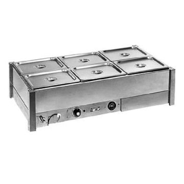 Roband Hot Bain Marie 6 X 1/2 Size Pans, Double Row BM23A