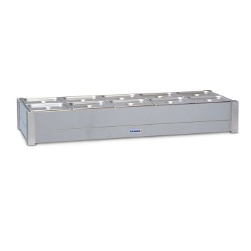 Roband Hot Bain Marie 10 X 1/2 Size, Pans Not Included, Double Row BM25