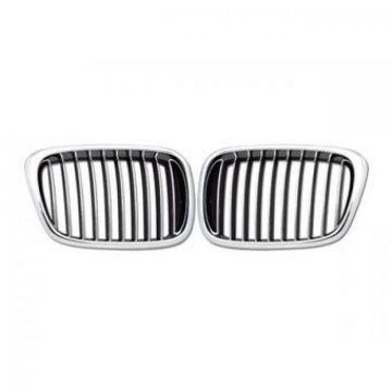 New Bmw E38 M7 Series 7 Chrome Front Kidney Grille Set Grill Body Kit 1999-2002
